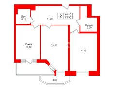 2-комн. кв. 83.3 м² 7/11 этаж