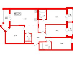 4-комн. кв. 127.93 м² 2/17 этаж