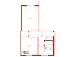 2-комн. кв. 49.8 м² 4/9 этаж