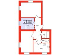 Комната 10.5 м² в 3-комн. кв. 2/3 этаж