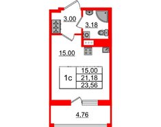 Студия 21.18 м² 7/12 этаж