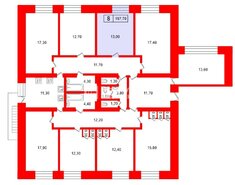 Комната 13 м² в 8-комн. кв. 8/9 этаж