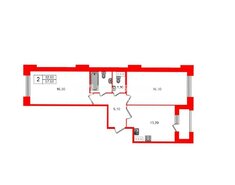 2-комн. кв. 57.6 м² 9/9 этаж