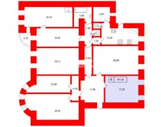 Комната 17.2 м² в 6-комн. кв. 4/6 этаж