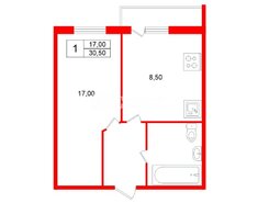 1-комн. кв. 30.5 м² 11/18 этаж
