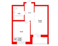 1-комн. кв. 30.6 м² 6/22 этаж