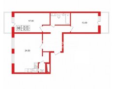 2-комн. кв. 76.7 м² 14/18 этаж