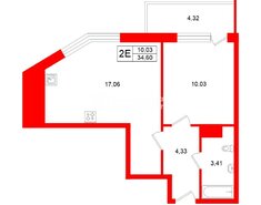 1-комн. кв. 34.6 м² 15/20 этаж