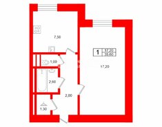 1-комн. кв. 35.6 м² 1/5 этаж