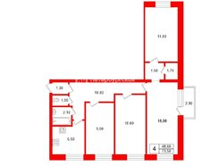 4-комн. кв. 73.5 м² 3/9 этаж