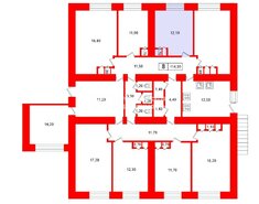 Комната 12.1 м² в 8-комн. кв. 3/9 этаж