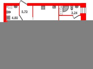 Квартира в ЖК Наука, 2 комнатная, 73.3 м², 11 этаж