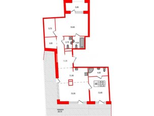 Квартира в ЖК ЛДМ, 2 комнатная, 103.3 м², 9 этаж
