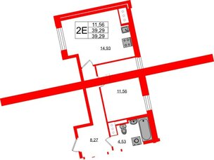 Квартира в ЖК Цивилизация на Неве, 1 комнатная, 39.29 м², 4 этаж