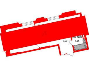 Квартира в ЖК Цивилизация на Неве, 1 комнатная, 38.73 м², 3 этаж