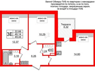 Квартира в ЖК Зеленый квартал на Пулковских высотах, 2 комнатная, 44.2 м², 5 этаж