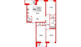 Квартира в ЖК Модум, 3 комнатная, 101.22 м², 3 этаж