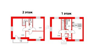 Квартира в ЖК Федоровское, 4 комнатная, 97.7 м², 1 этаж