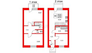 Квартира в ЖК Федоровское, 3 комнатная, 79.3 м², 1 этаж