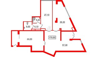 Помещение в ЖК Морская набережная, 179 м², 1 этаж