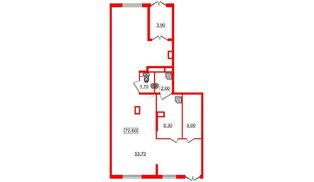 Помещение в ЖК Новое Сертолово, 72.6 м², 1 этаж