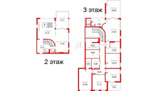 Квартира в ЖК Gatchina Gardens, 7 комнатная, 308.54 м², 3 этаж
