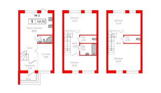 Квартира в ЖК Алгоритм.Стрельна, 1 комнатная, 137.8 м², 1 этаж