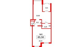 Помещение в ЖК ЦДС Новосаратовка «Город первых», 85.58 м², 1 этаж