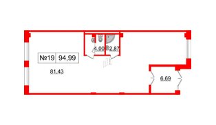 Помещение в ЖК ЦДС Parkolovo, 94.99 м², 1 этаж