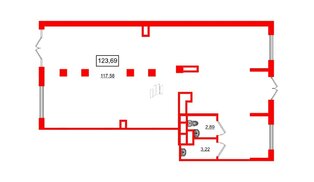 Помещение в ЖК Город звезд коммерческое, 123.69 м², 1 этаж