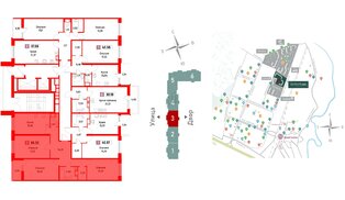 Квартира в ЖК Фотограф, 3 комнатная, 84.8 м², 3 этаж