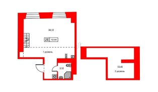 Апартаменты в ЖК Hovard Club, 1 комнатные, 52.6 м², 5 этаж