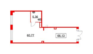 Помещение в ЖК Glorax Premium Василеостровский, 66.13 м², 1 этаж