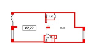 Помещение в ЖК Сенат, 82.22 м², 1 этаж