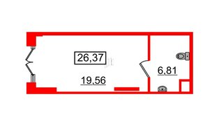 Помещение в ЖК Amber Club, 26.37 м², 1 этаж