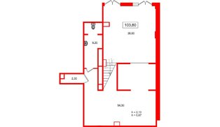 Помещение в ЖК Стрижи в Невском, 103.8 м², 1 этаж