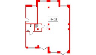 Помещение в ЖК Квартал Уютный, 144.22 м², 1 этаж