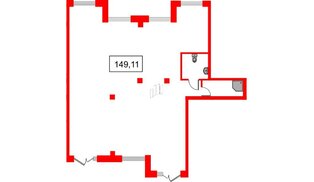 Помещение в ЖК Квартал Уютный, 149.11 м², 1 этаж