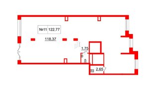 Помещение в ЖК Astra Marine, 122.77 м², 1 этаж