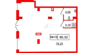 Помещение в ЖК Imperial Club, 86.32 м², 1 этаж