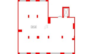 Апартаменты в ЖК 17/33 Петровский Остров, 1 комнатные, 271.34 м², 3 этаж