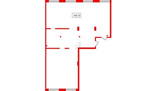 Апартаменты в ЖК 17/33 Петровский Остров, 1 комнатные, 163.72 м², 7 этаж