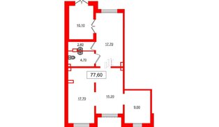 Помещение в ЖК Цветной город, 77.6 м², 1 этаж