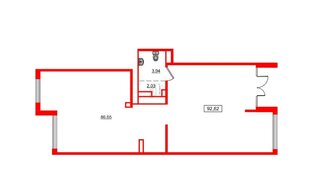 Помещение в ЖК ЦДС Новосаратовка «Город первых», 92.62 м², 1 этаж