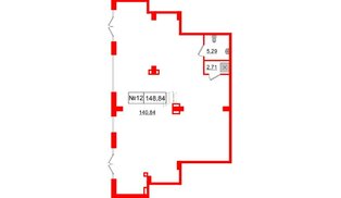 Помещение в ЖК Imperial Club, 148.84 м², 1 этаж