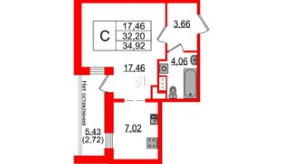 Квартира в ЖК Сертолово Парк, студия, 31.7 м², 8 этаж