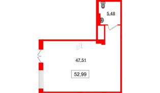 Помещение в ЖК ID Политех, 52.99 м², 1 этаж