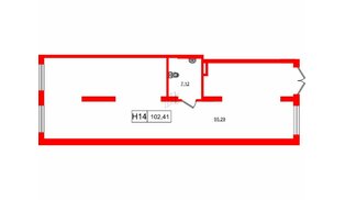 Помещение в ЖК iD Murino III, 102.41 м², 1 этаж