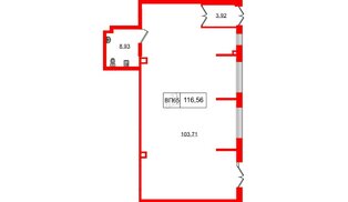 Помещение в ЖК Наука, 116.56 м², 1 этаж