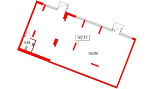 Помещение в ЖК Glorax Балтийская, 167.79 м², 1 этаж